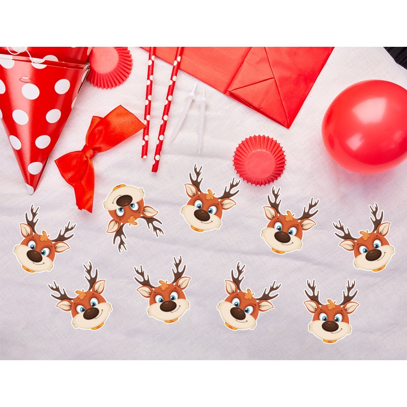 Rudolph – 1 Big Head Minis – Christmas – Official – Cardstock Cutouts