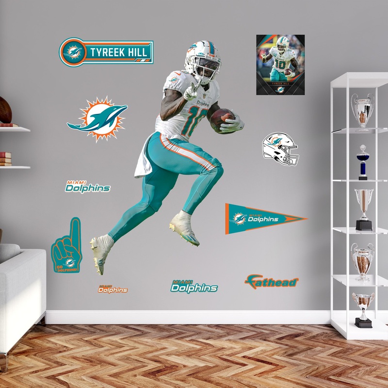 Tyreek Hill – RealBig Peace Sign Collection – Official NFL – Miami Dolphins – Reusable Vinyl Wall Decals