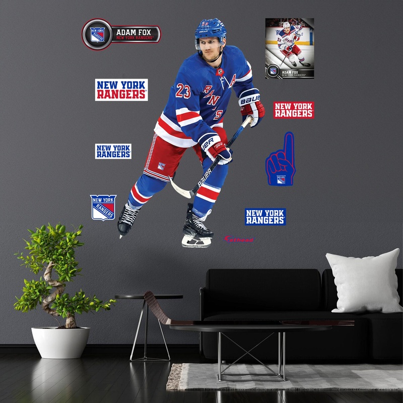 Adam Fox – RealBig Collection – Official NHL – New York Rangers – Reusable Vinyl Wall Decals #2