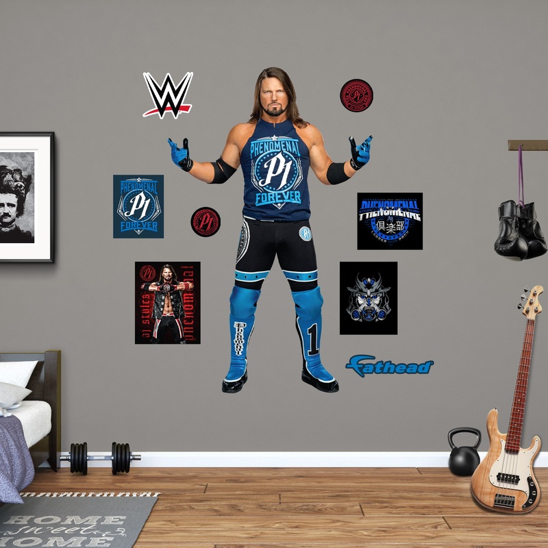 AJ Styles – RealBig Collection – Official WWE – Reusable Vinyl Wall Decals #2