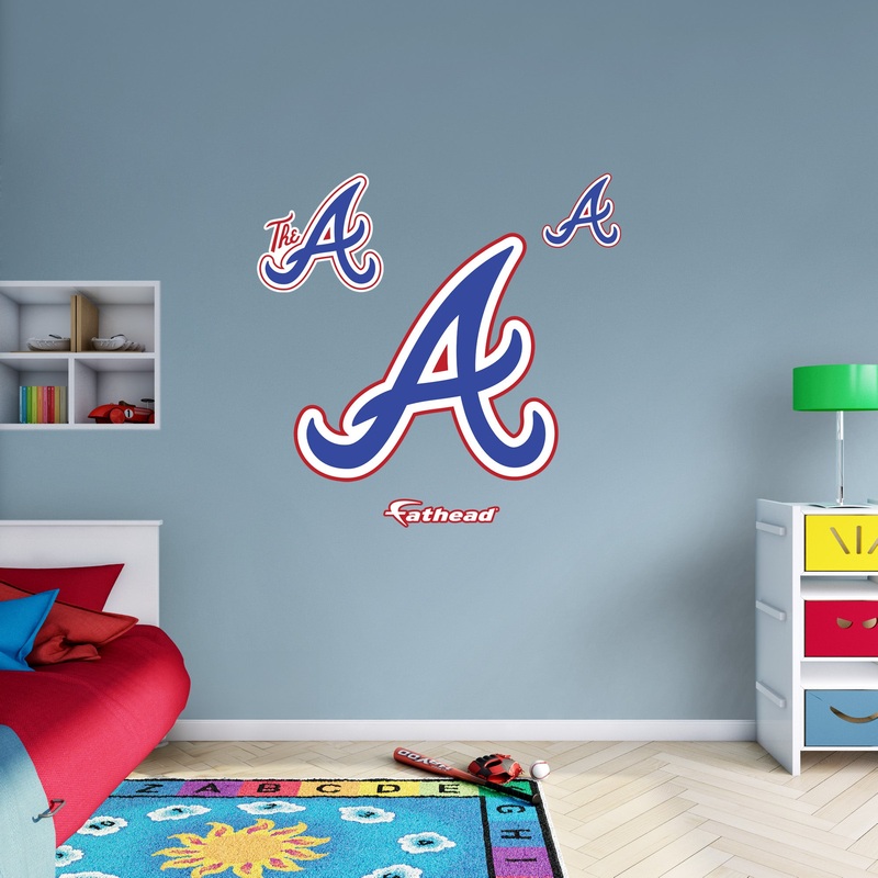 Atlanta Braves – RealBig City Connect Logo Collection – Official MLB – Reusable Vinyl Wall Decals
