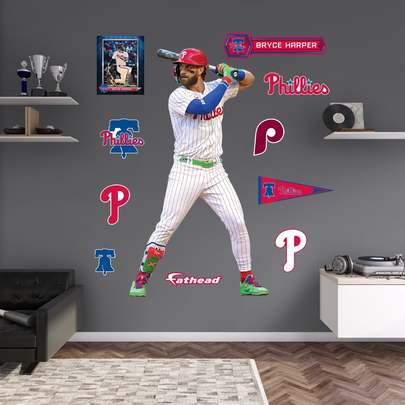 Bryce Harper – RealBig Collection – Official MLB – Philadelphia Phillies – Reusable Vinyl Wall Decals #5