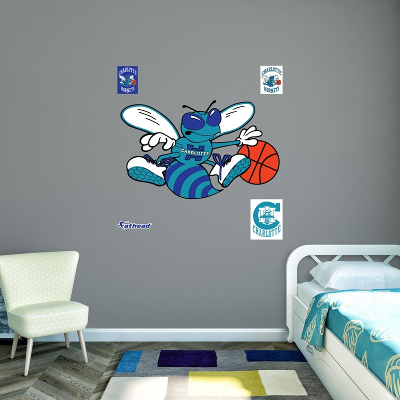 Charlotte Hornets – RealBig Classic Logo Collection – Official NBA – Reusable Vinyl Wall Decals