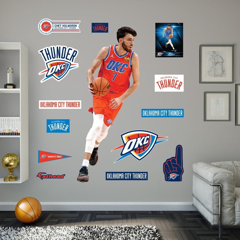 Chet Holmgren – RealBig Collection – Official NBA – Oklahoma City Thunder – Reusable Vinyl Wall Decals