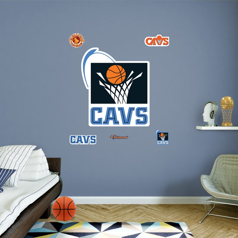 Cleveland Cavaliers – RealBig Box Classic Logo Collection – Official NBA – Reusable Vinyl Wall Decals