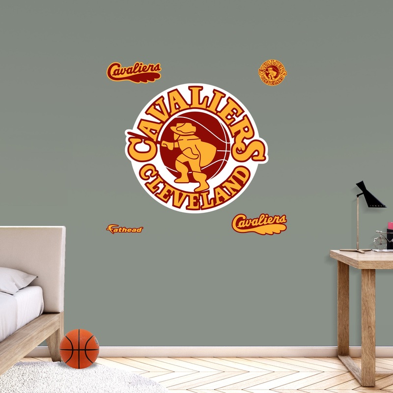 Cleveland Cavaliers – RealBig Swashbuckler Classic Logo Collection – Official NBA – Reusable Vinyl Wall Decals