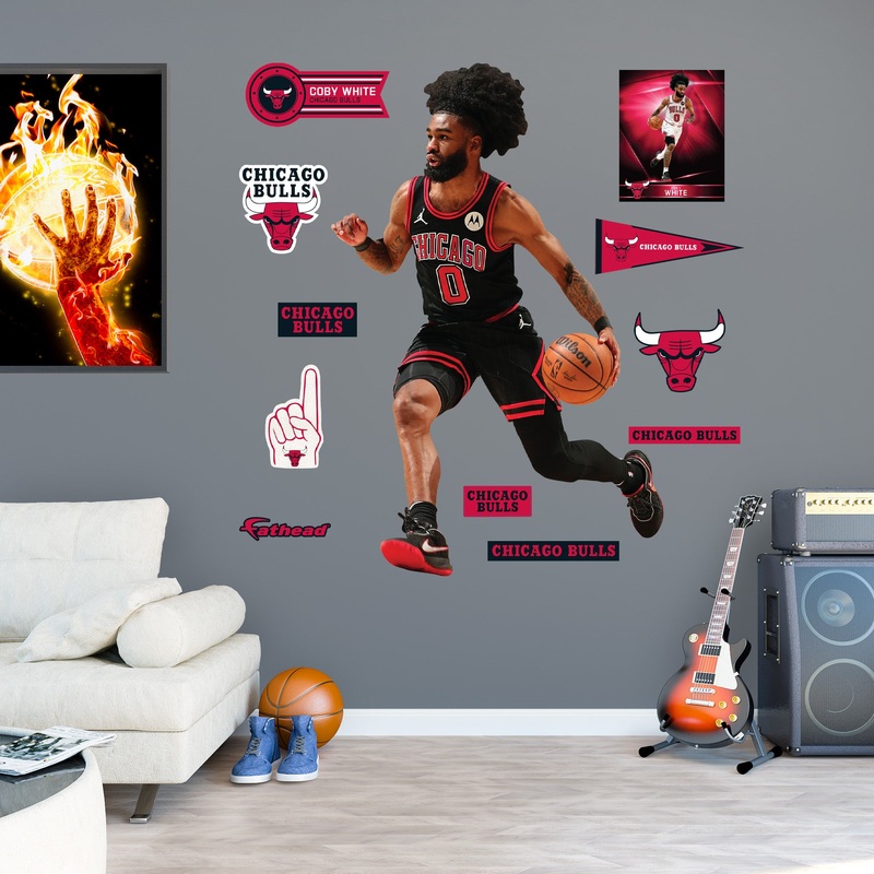 Coby White – RealBig Collection – Official NBA – Chicago Bulls – Reusable Vinyl Wall Decals #2