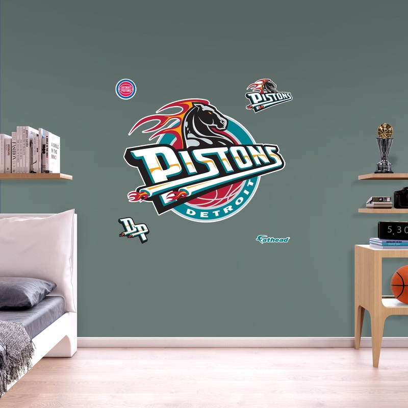 Detroit Pistons – RealBig Classic Logo Collection – Official NBA – Reusable Vinyl Wall Decals