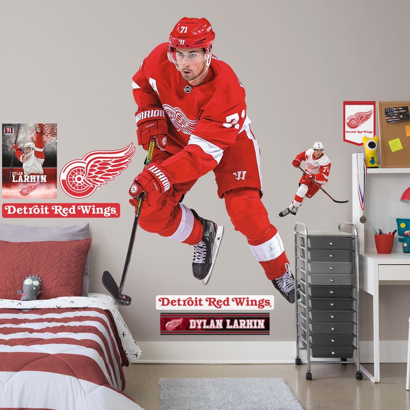 Dylan Larkin – RealBig Collection – Official NHL – Detroit Red Wings – Reusable Vinyl Wall Decals #1