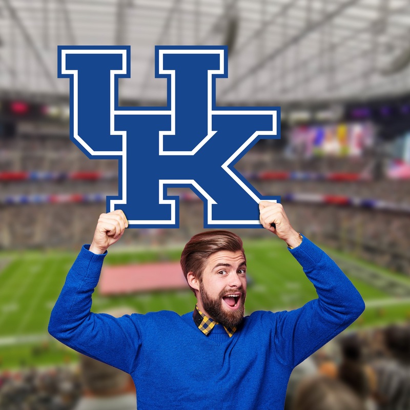 Foamcore Logo – Big Head – Official NCAA – Kentucky Wildcats – Foam Core Cutout
