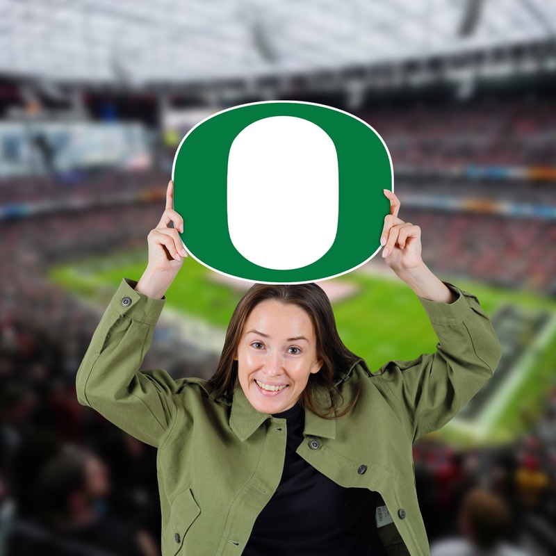 Foamcore Logo – Big Head – Official NCAA – Oregon Ducks – Foam Core Cutout