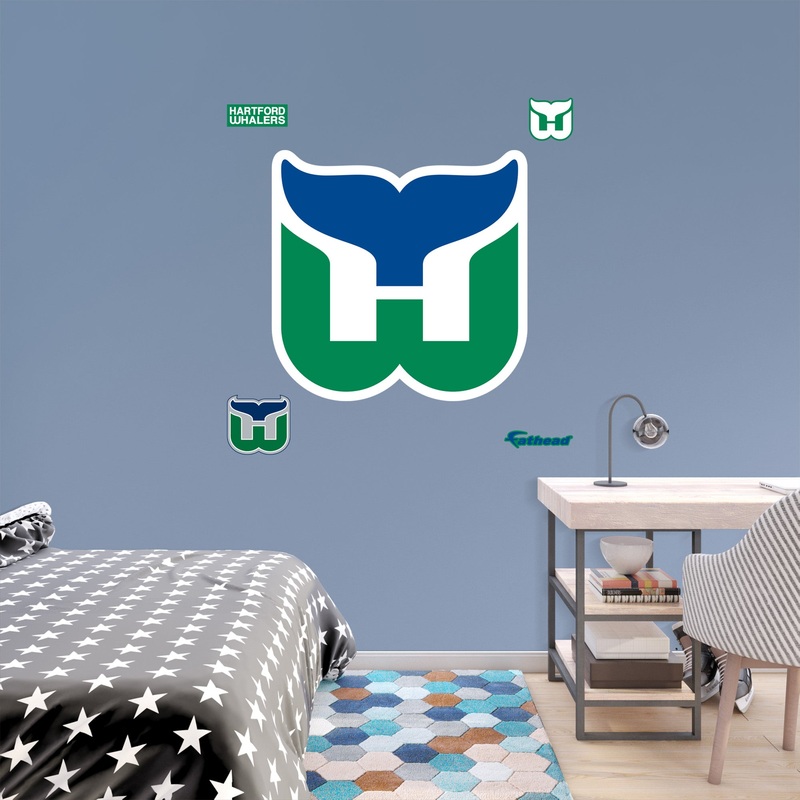 Hartford Whalers – RealBig Vintage Logo Collection – Official NHL – Reusable Vinyl Wall Decals #2