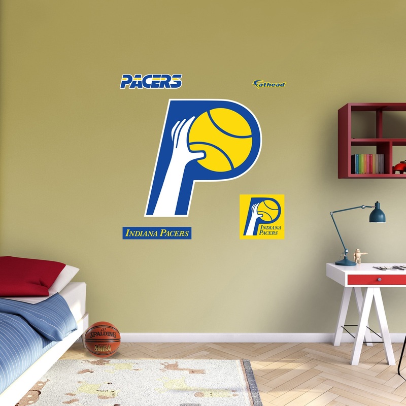 Indiana Pacers – RealBig Classic Logo Collection – Official NBA – Reusable Vinyl Wall Decals