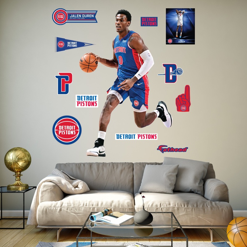 Jalen Duren – RealBig Collection – Official NBA – Detroit Pistons – Reusable Vinyl Wall Decals