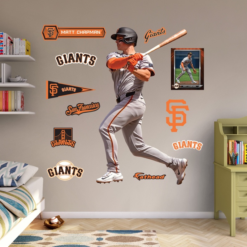 Matt Chapman – RealBig Collection – Official MLB – San Francisco Giants – Reusable Vinyl Wall Decals