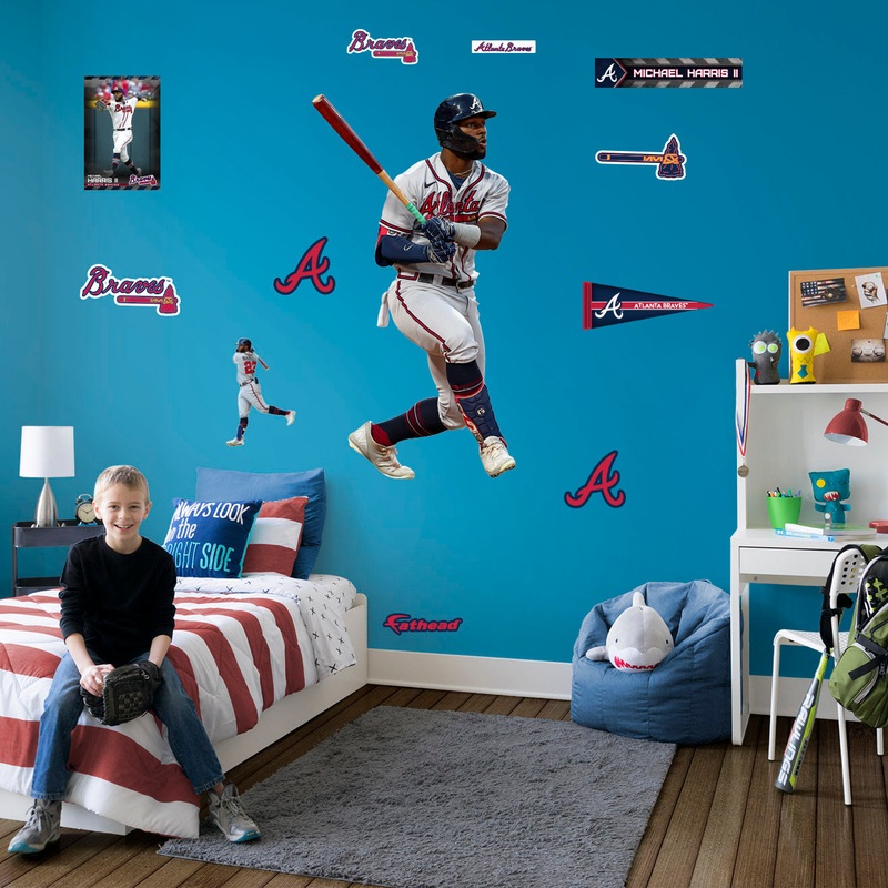 Michael Harris II – RealBig Collection – Official MLB – Atlanta Braves – Reusable Vinyl Wall Decals
