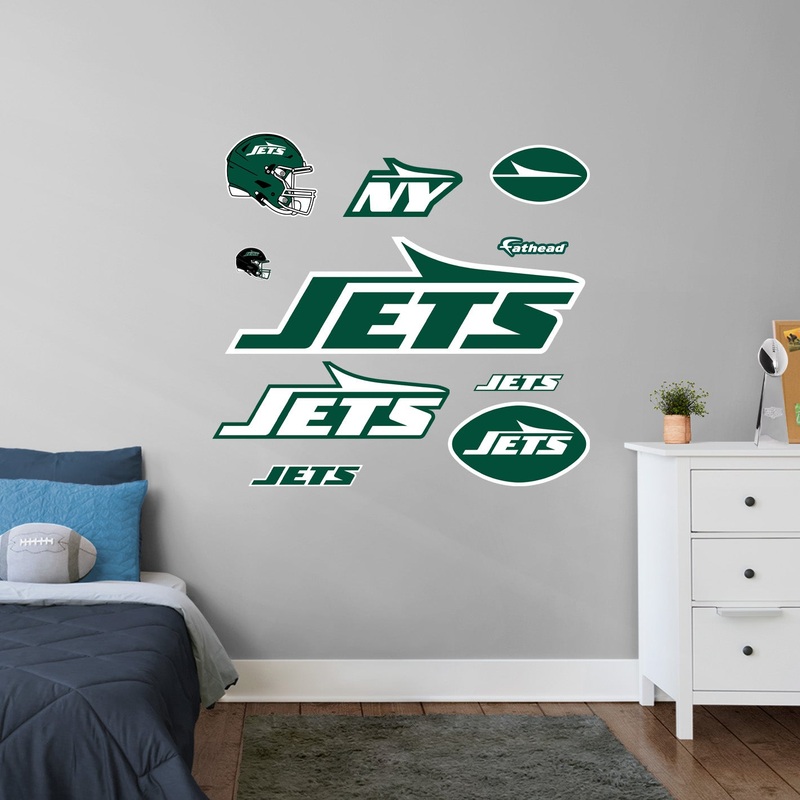 New York Jets – RealBig Logo Collection – Official NFL – Reusable Vinyl Wall Decals