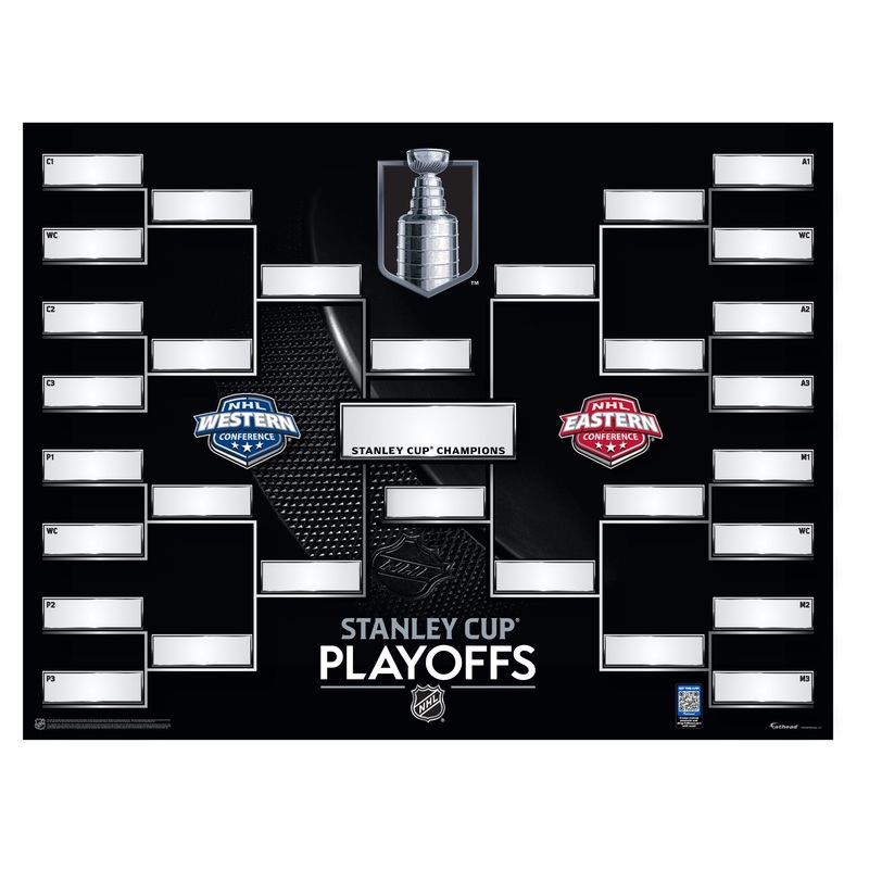 NHL – Playoffs Bracket – Dry Erase Product – Official NHL – Reusable Vinyl Wall Decal