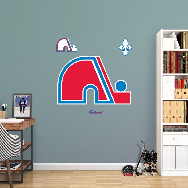 Quebec Nordiques – RealBig Vintage Logo Collection – Official NHL – Reusable Vinyl Wall Decals