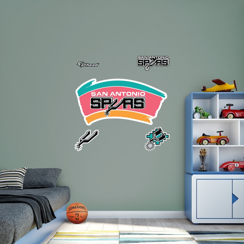 San Antonio Spurs – RealBig Classic Logo Collection – Official NBA – Reusable Vinyl Wall Decals