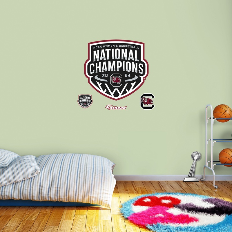 South Carolina Gamecocks – RealBig 2024 Women’s Basketball National Champions Logo Collection – Official NCAA – Reusable Vinyl Wall Decals