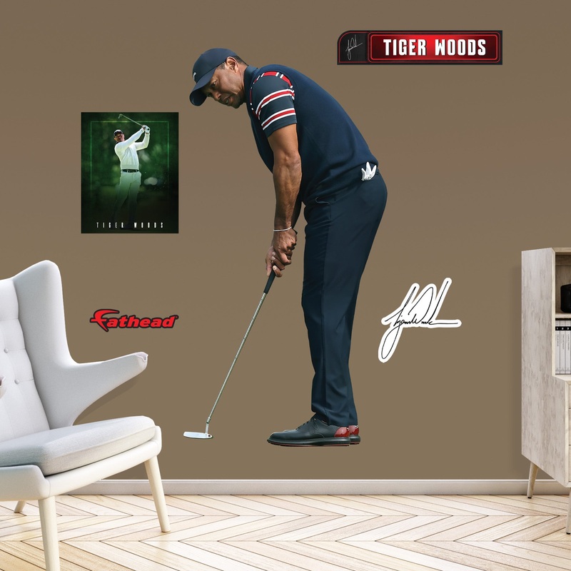 Tiger Woods – RealBig Putting Collection – Reusable Vinyl Wall Decals