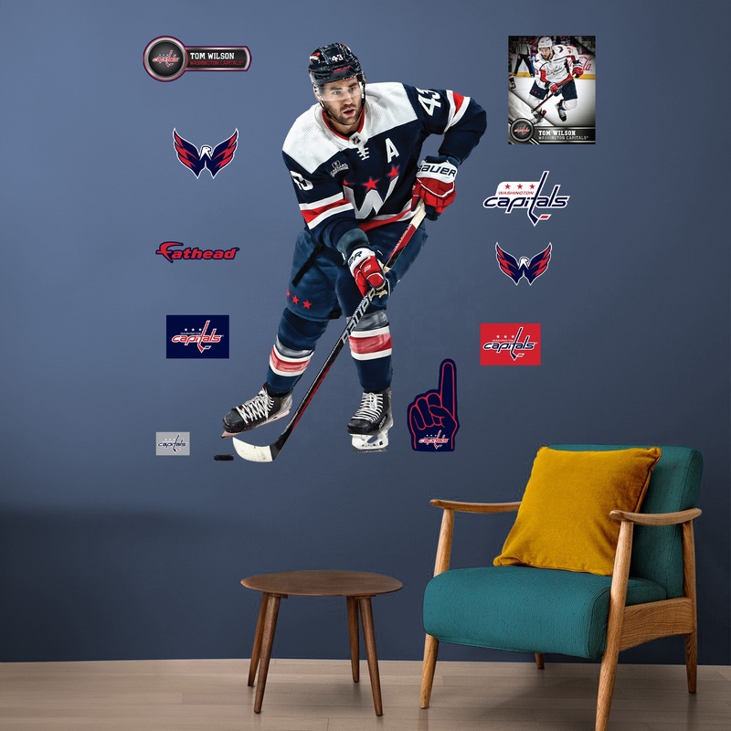 Tom Wilson – RealBig Collection – Official NHL – Washington Capitals – Reusable Vinyl Wall Decals
