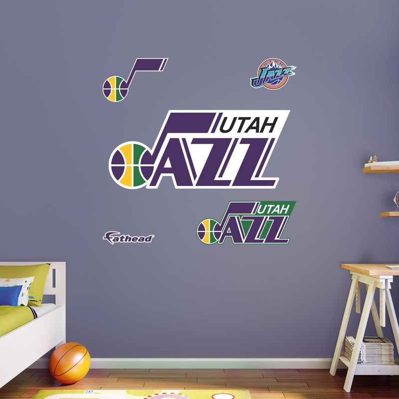 Utah Jazz – RealBig Classic Logo Collection – Official NBA – Reusable Vinyl Wall Decals