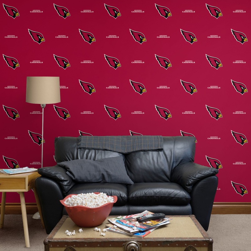 Arizona Cardinals – Line Pattern – Peel & Stick Wallpaper – Official NFL – Reusable Vinyl Wall Decals