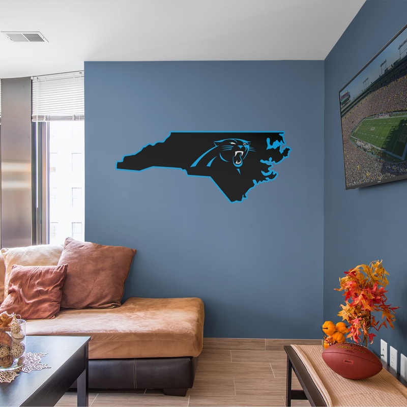 Carolina Panthers – RealBig State of North Carolina Collection – Official NFL – Reusable Vinyl Wall Decals