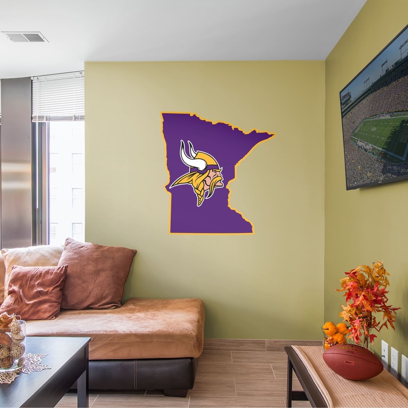 Minnesota Vikings – RealBig State of Minnesota Collection – Official NFL – Reusable Vinyl Wall Decals