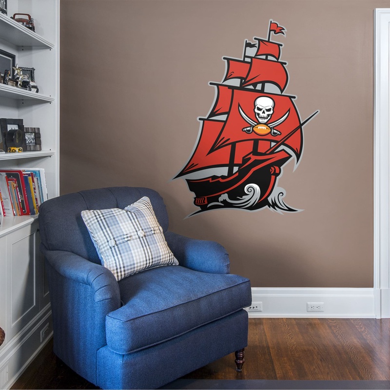 Tampa Bay Buccaneers – RealBig Pirate Ship Logo Collection – Official NFL – Reusable Vinyl Wall Decals #1
