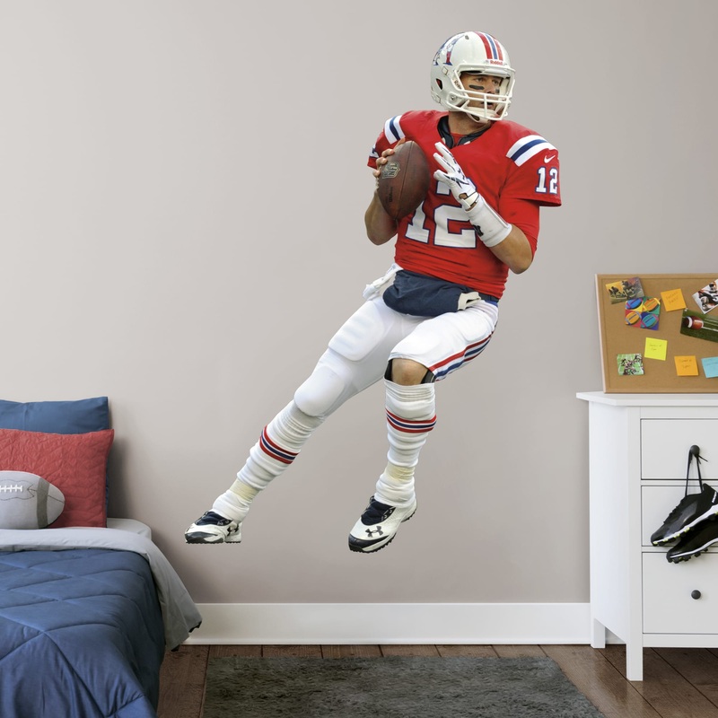 Tom Brady – RealBig Throwback Collection – Official NFL – New England Patriots – Reusable Vinyl Wall Decals