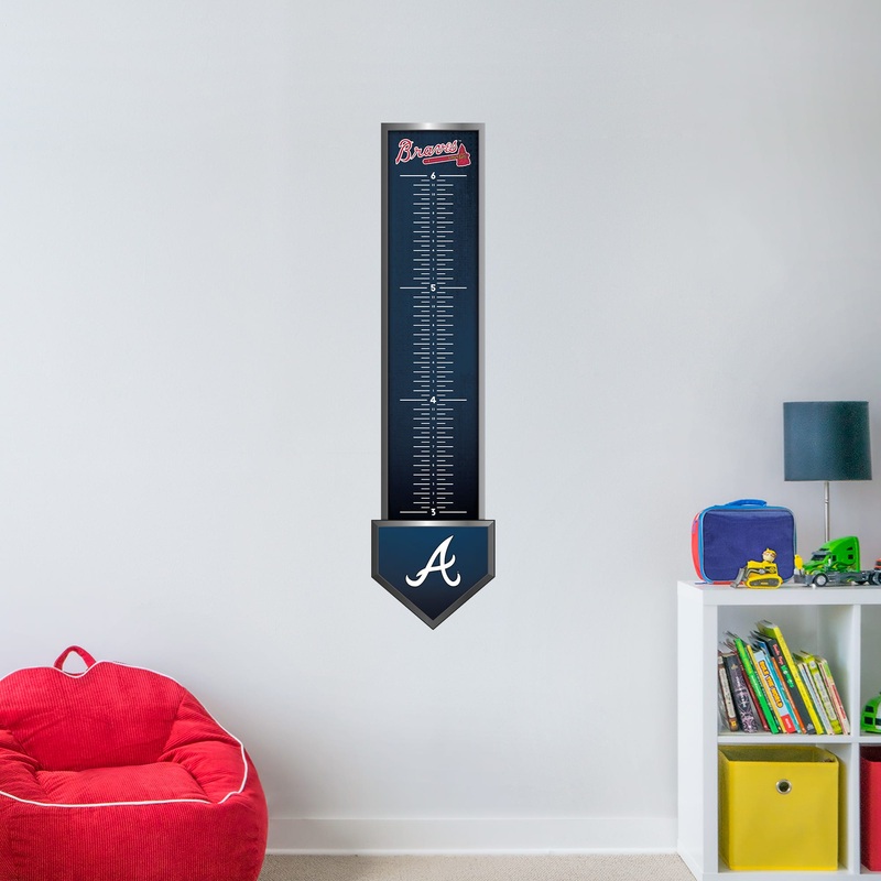 Atlanta Braves – Growth Chart – Official MLB – Reusable Vinyl Wall Decal