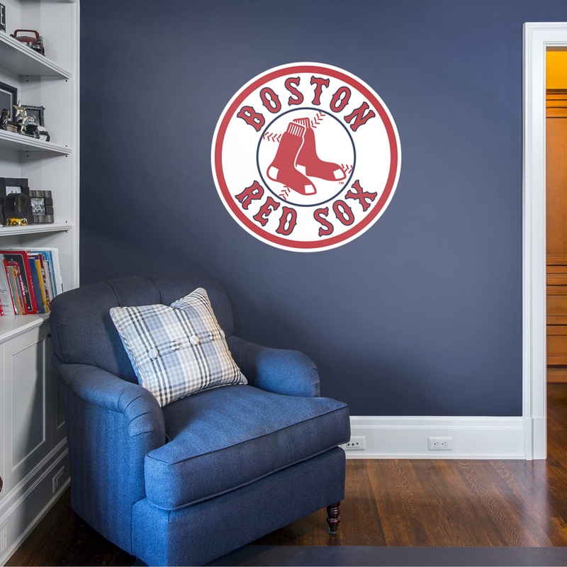 Boston Red Sox – RealBig Circle Logo Collection – Official MLB – Reusable Vinyl Wall Decals