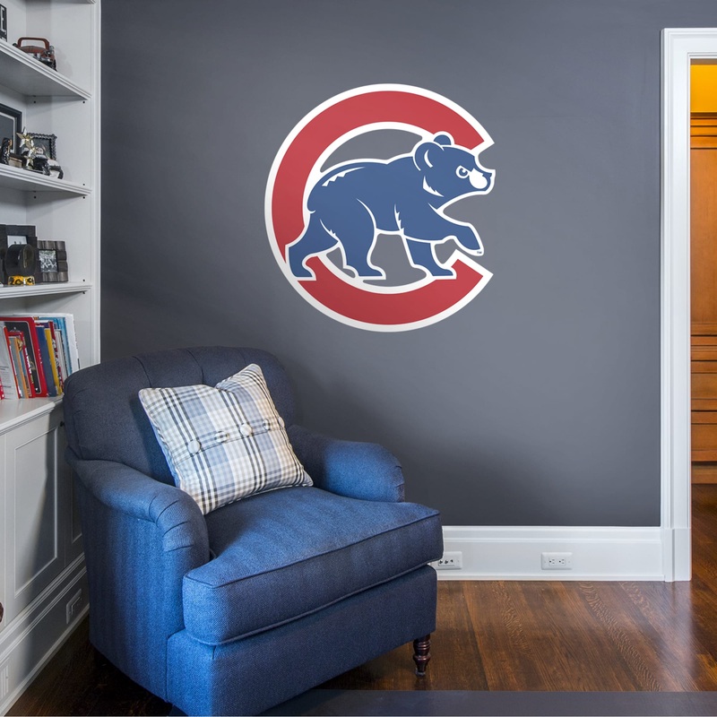 Chicago Cubs – RealBig Alternate Logo Collection – Official MLB – Reusable Vinyl Wall Decals