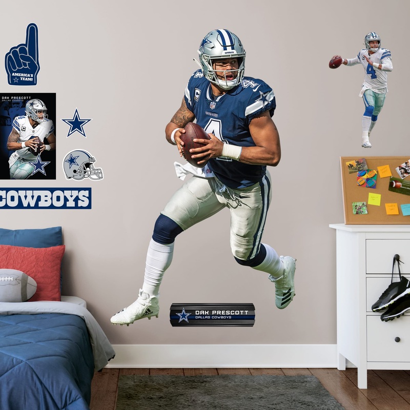 Dak Prescott – RealBig Away Collection – Official NFL – Dallas Cowboys – Reusable Vinyl Wall Decals