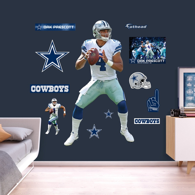 Dak Prescott – RealBig Collection – Official NFL – Dallas Cowboys – Reusable Vinyl Wall Decals #1