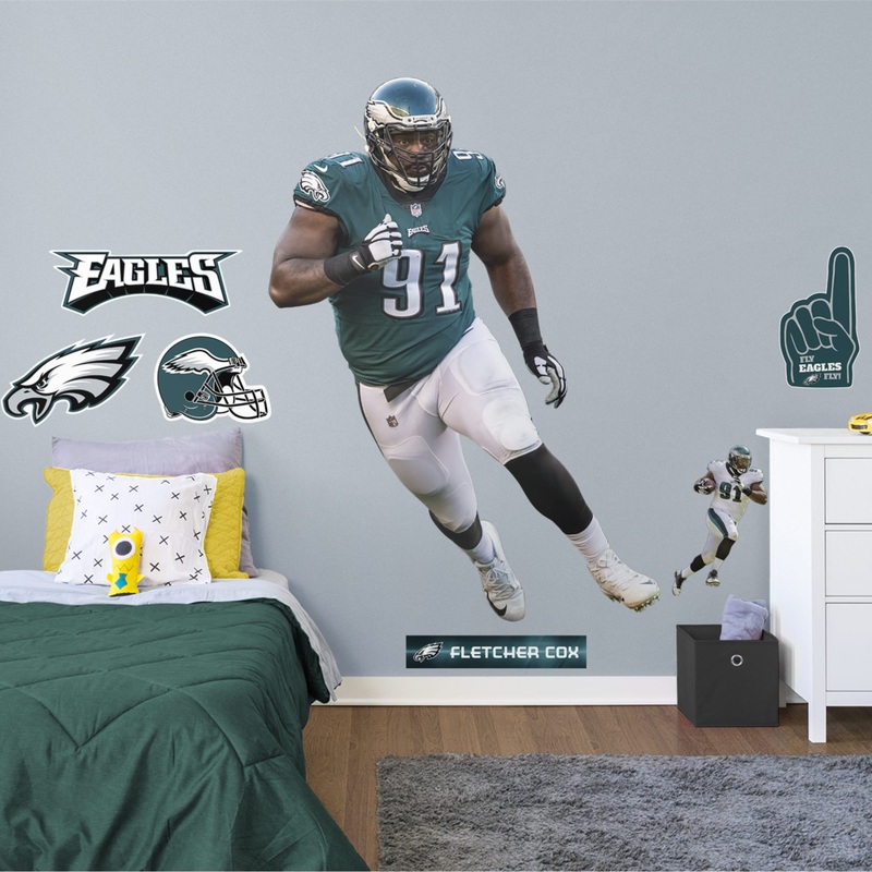 Fletcher Cox – RealBig Collection – Official NFL – Philadelphia Eagles – Reusable Vinyl Wall Decals
