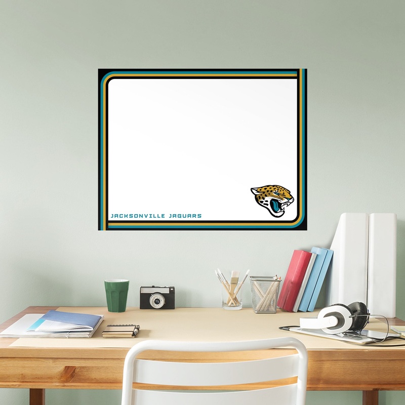 Jacksonville Jaguars – Dry Erase Whiteboard – Official NFL – Reusable Vinyl Wall Decal