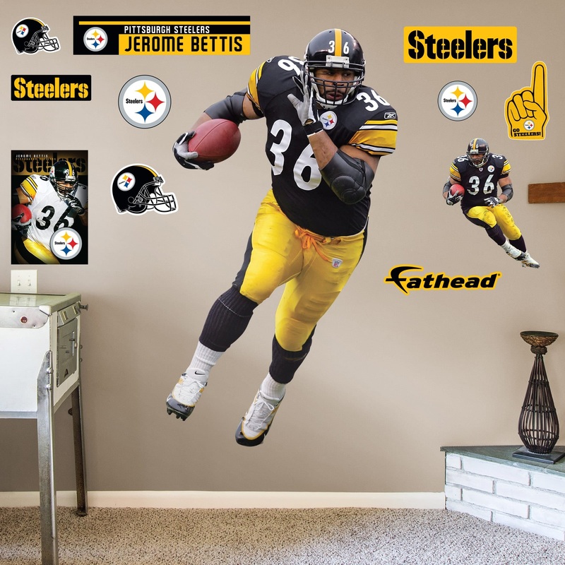 Jerome Bettis – RealBig Legend Collection – Official NFL – Pittsburgh Steelers – Reusable Vinyl Wall Decals