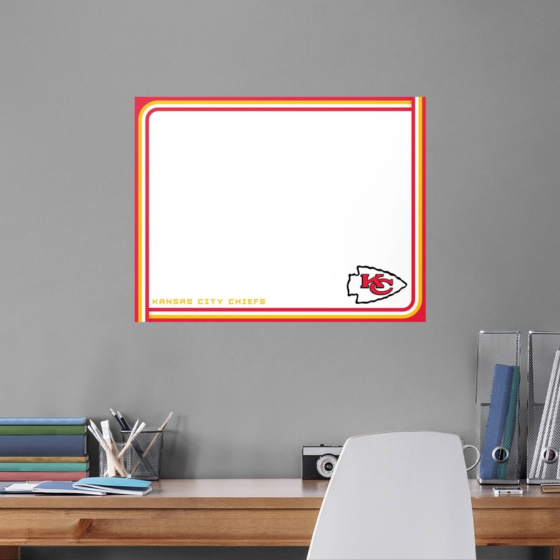 Kansas City Chiefs – Dry Erase Whiteboard – Official NFL – Reusable Vinyl Wall Decal