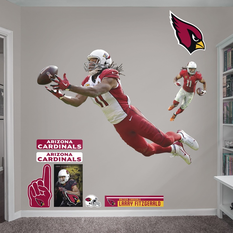 Larry Fitzgerald Catch – RealBig Collection – Official NFL – Arizona Cardinals – Reusable Vinyl Wall Decals