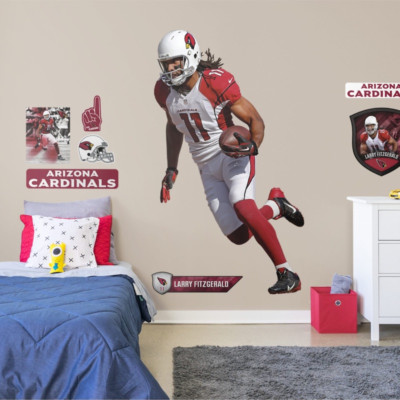 Larry Fitzgerald – RealBig Collection – Official NFL – Arizona Cardinals – Reusable Vinyl Wall Decals