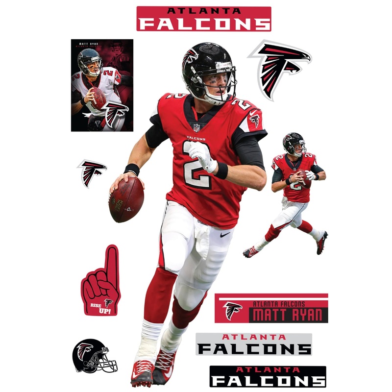 Matt Ryan – RealBig Collection – Official NFL – Atlanta Falcons – Reusable Vinyl Wall Decals #1