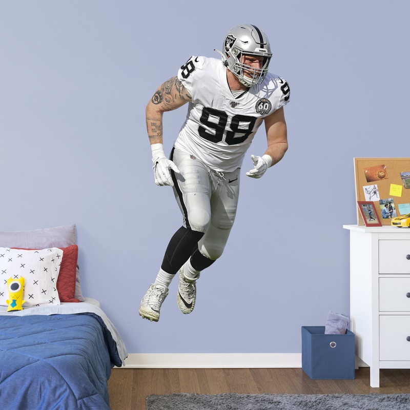 Maxx Crosby – RealBig Collection – Official NFL – Las Vegas Raiders – Reusable Vinyl Wall Decals #1
