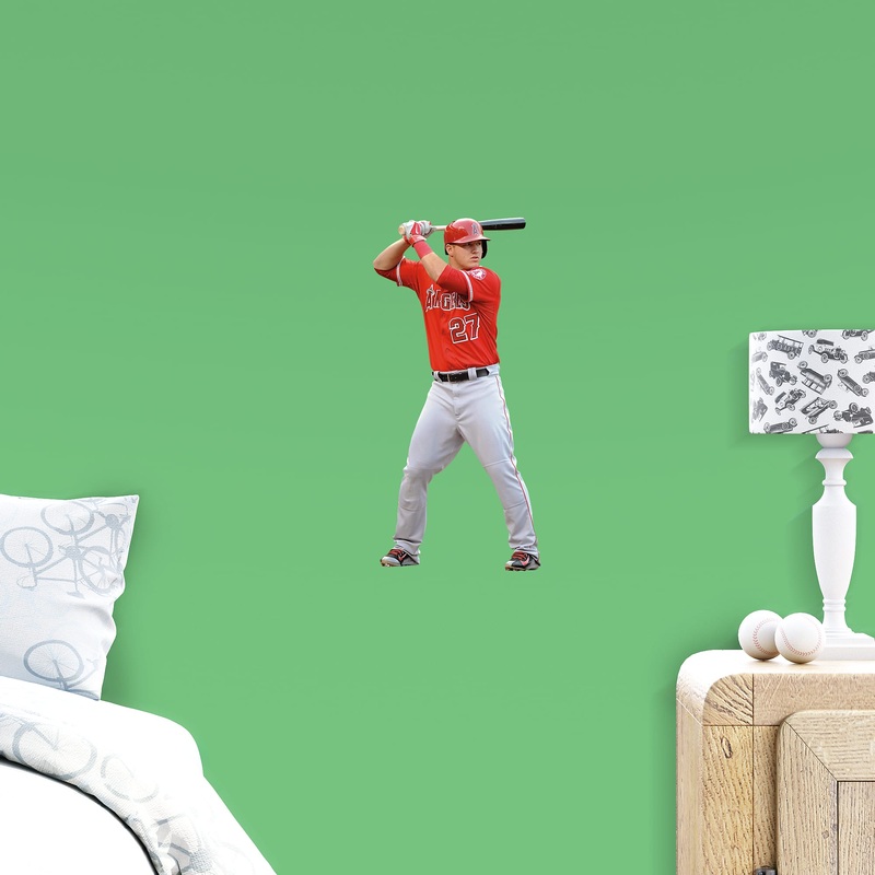 Mike Trout – RealBig Away Collection – Official MLB – Los Angeles Angels – Reusable Vinyl Wall Decals