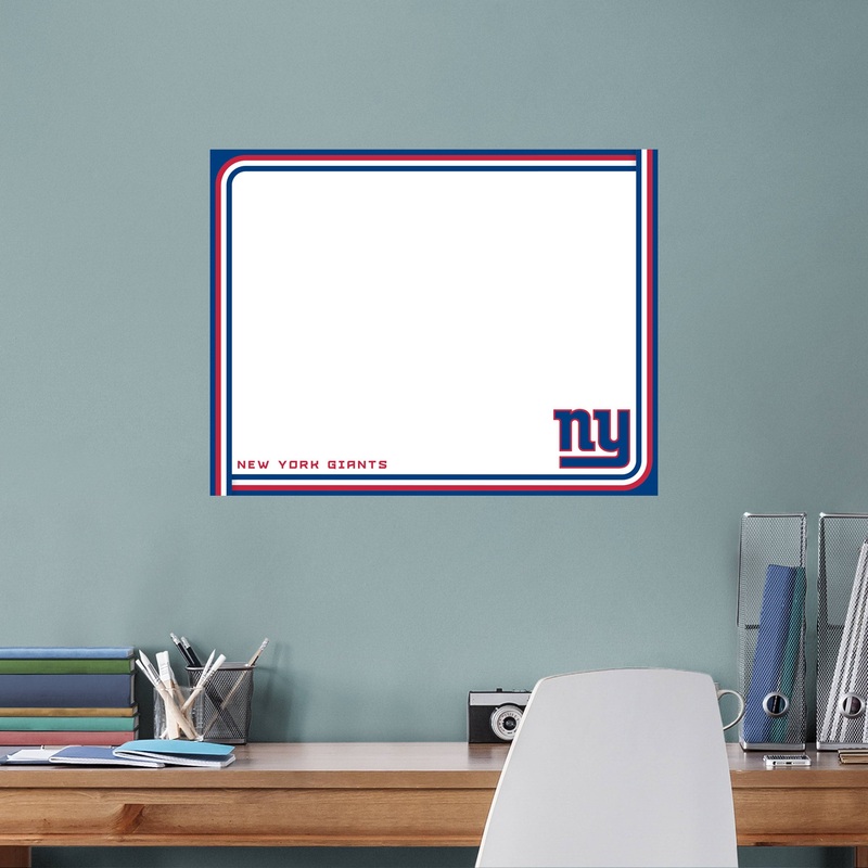 New York Giants – Dry Erase Whiteboard – Official NFL – Reusable Vinyl Wall Decal