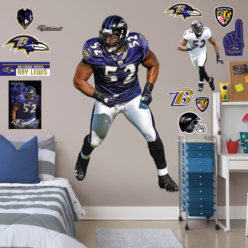 Ray Lewis – RealBig Legend Collection – Official NFL – Baltimore Ravens – Reusable Vinyl Wall Decals