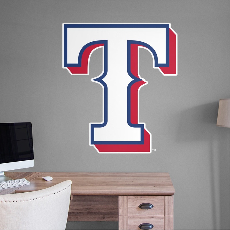 Texas Rangers – RealBig Alternate Logo Collection – Official MLB – Reusable Vinyl Wall Decals
